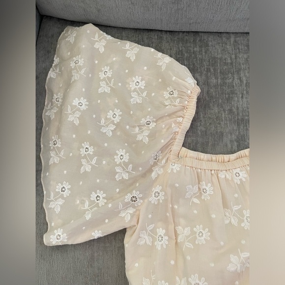 Dress LA VIE REBECCA TAYLOR BEIGE EMBROIDERED SIZE LARGE - Picture 5 of 12